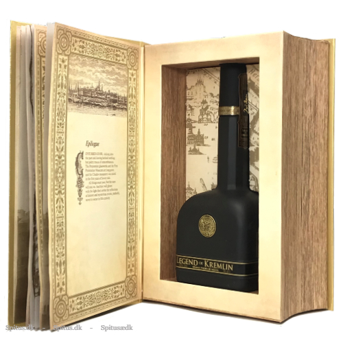 Legend Of Kremlin Black Bottle in Gold, Open Book