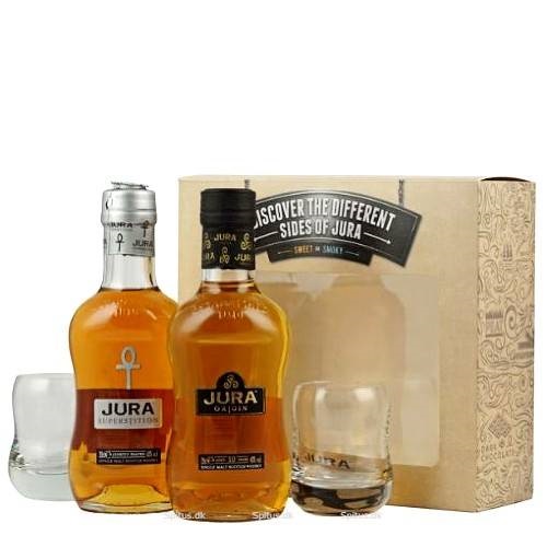 Isle of Jura Whisky gaveæske med 2 x 20 cl og 2 glas