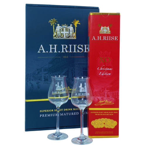 A.H. Riise XO Reserve Christmas Edition i gaveæske m/2 glas