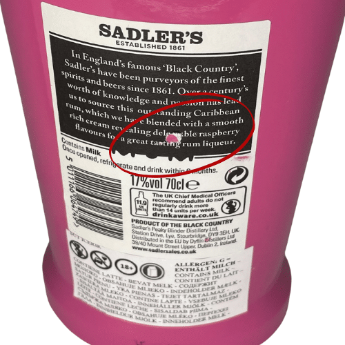 Peaky Blinder Raspberry Rum Cream Likør - Outlet - Billede 2