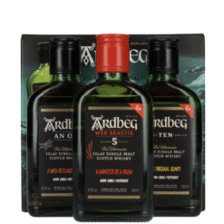 Ardbeg The Three Monsters of Smoke Whisky, 3 x 20 cl i gaveæske
