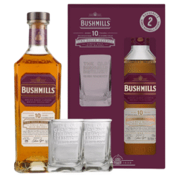 Bushmills 10 Y.O. Whiskey Old Vino Dulce Reserve, gaveæske m/glas