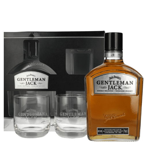 Jack Daniel's Gentleman Jack Tennessee Whiskey, i gaveæske med 2 glas