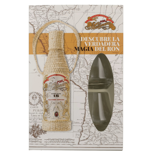 Ron Millonario 15 Solera Reserva Especial i gaveæske med glas - Billede 2