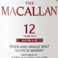 Alternative view of Macallan 12 år, 110 Proof Sherry Oak Collection Highland Single Malt Scotch Whisky 70 cl 55% (2026 Edition)