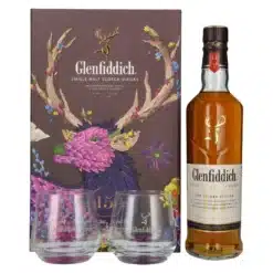 Glenfiddich 15 års OUR SOLERA Single Malt Scotch Whisky i gaveæske med 2 glas