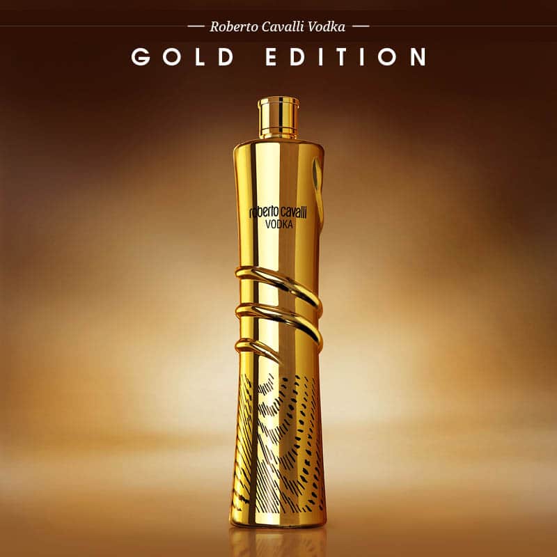 Roberto Cavalli Vodka Gold Edition, 1 liter - Billede 2