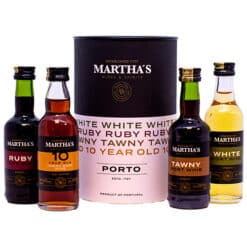 Martha's Miniature Portvine 10års, Tawny, White & Ruby (4 x 5cl)